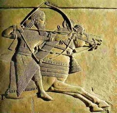 Chaldean soldier on horse